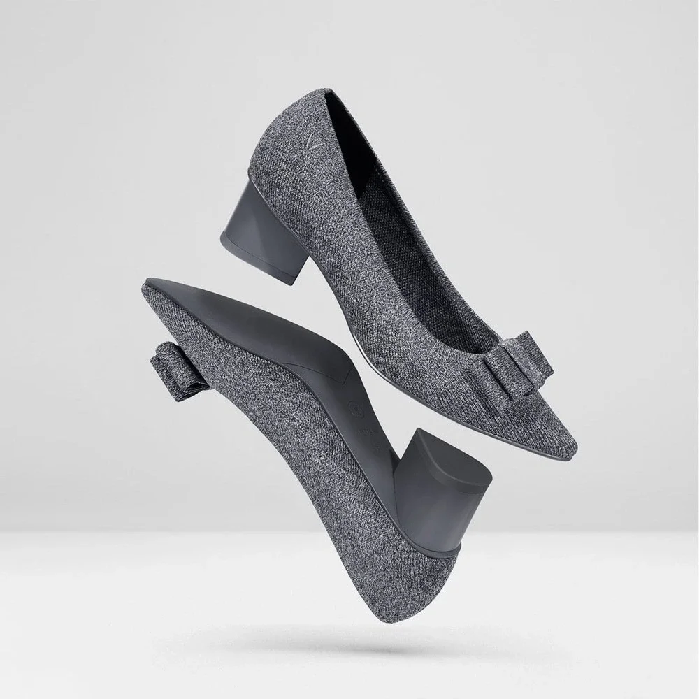 VIVAIA Titli Pointed-Toe Bow Heels | NWT - EU 38 / US 7–7.5 +‎ FREE Slippers